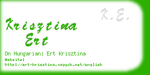 krisztina ert business card